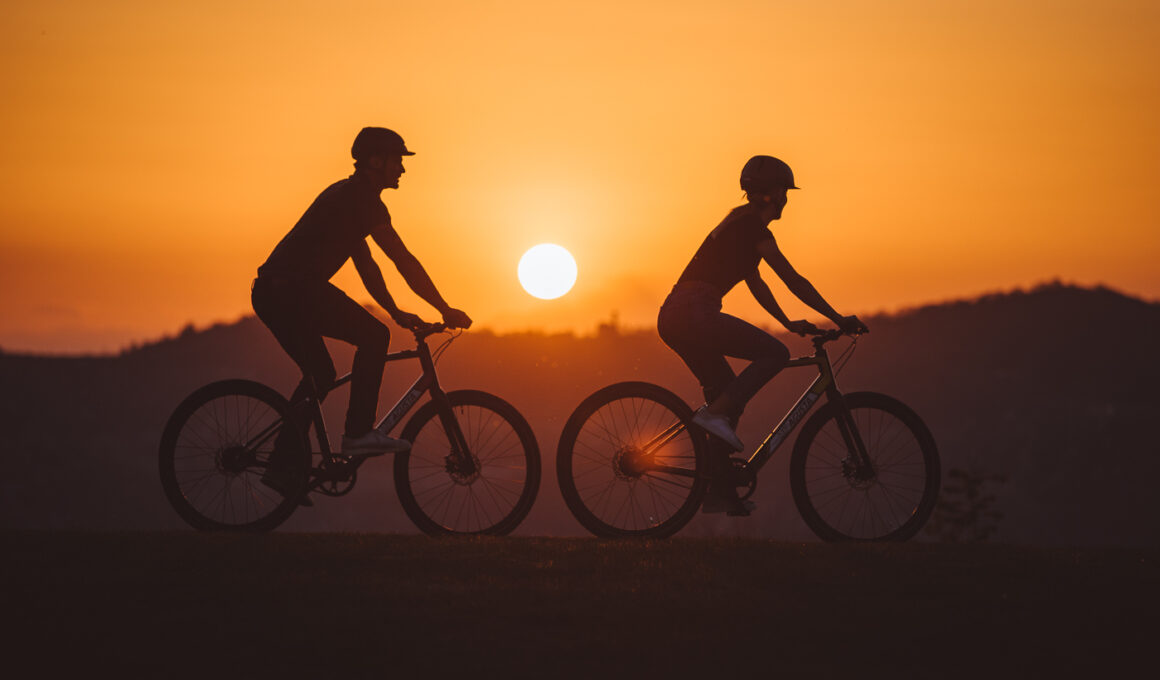 MV Agusta e-bike launch campaign, lifestyle photography at golden hour in Langhe hills Piedmont Italy — Andrea Passerini